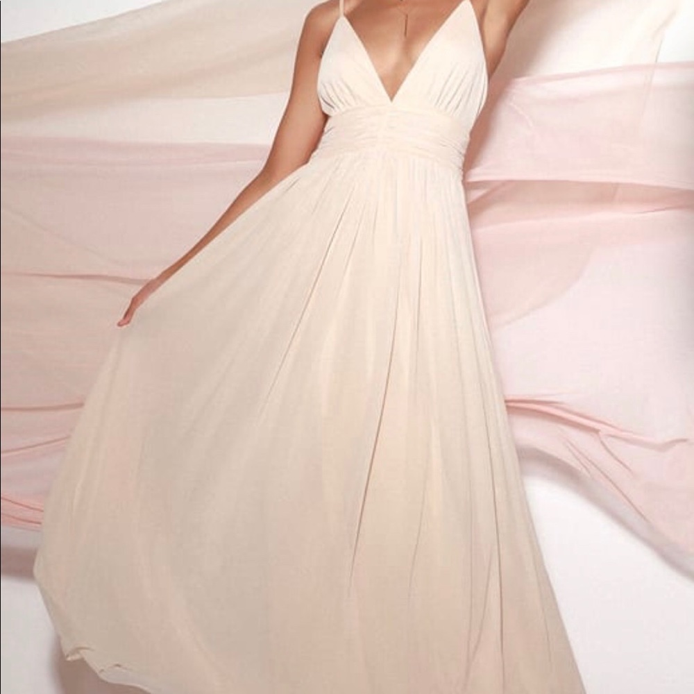 BNWT- Beautiful Cream Colored Maxi Dress